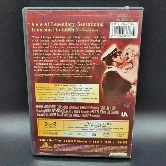 Vintage Classics Some Like It Hot – Marilyn Monroe DVD - Picture 4 of 6